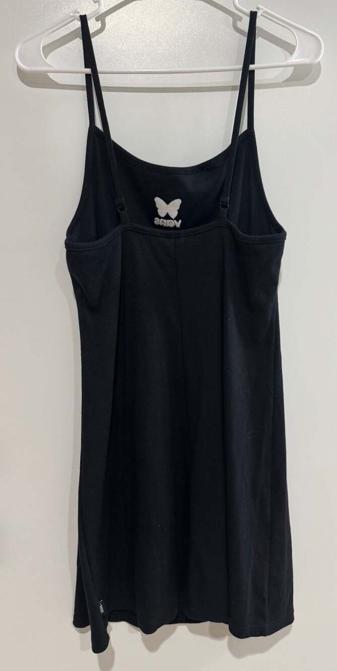 Vans Jessie Butterfly Ribbed Cami Dress Black - Picture 2 of 3